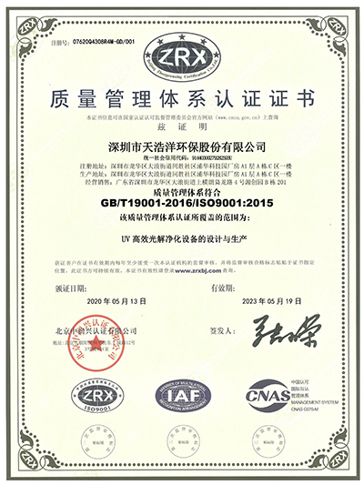 ISO9001質量管理體系認證